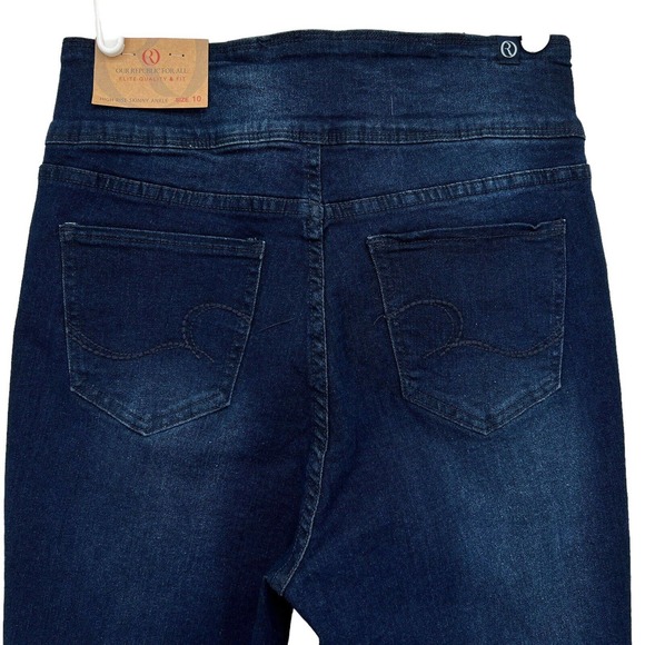 ROCK & REPUBLIC Women High Rise Skinny Ankle Stretch Blue Jeans Size 10 (29x26) - Picture 4 of 13